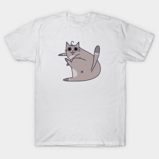 Funny Cat Butt Design T-Shirt